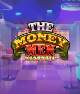 Dive into the exciting world of The Money Men Megaways game by Pragmatic Play, highlighting a vibrant logo with glittering stars on a stylish casino setting. This graphic captures the glamour and excitement of high-stakes gambling with its stunning ambiance and design. Great for casino enthusiasts seeking Vegas-style excitement. 